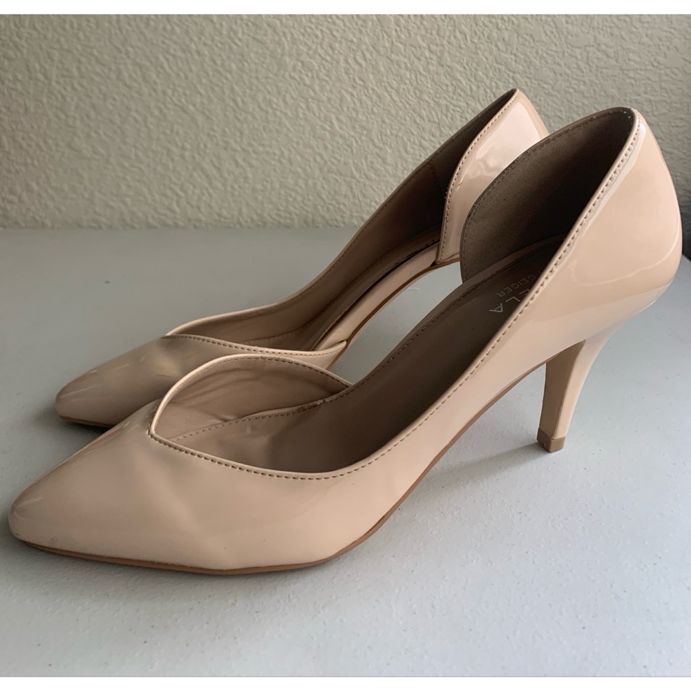 Carvela Kurt Geiger Mid Heel Patent Leather Court Heels Nude Women’s Size 40